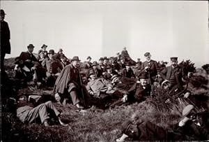 Foto Kullen Schweden, Männer auf einer Wiese 1902