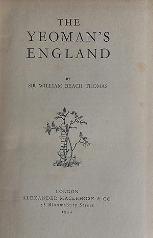 Imagen del vendedor de The Yeoman''s England. a la venta por R.G. Watkins Books and Prints