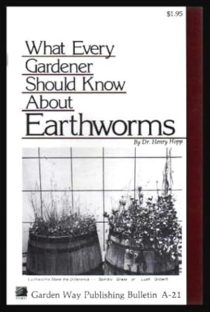 Immagine del venditore per WHAT EVERY GARDENER SHOULD KNOW ABOUT EARTHWORMS venduto da W. Fraser Sandercombe