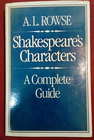 Imagen del vendedor de Shakespeare's Characters. A Complete Guide. a la venta por Plurabelle Books Ltd