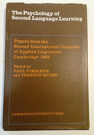 Immagine del venditore per The Psychology of Second Language Learning. Papers from the Second International Congress of Applied Linguistics, Cambridge, 1969. venduto da Plurabelle Books Ltd
