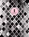 Seller image for Initial I Monogram Journal - Dot Grid, Moroccan Black,White & Blush Pink: Classic, Soft Cover (8.5 x 11 Notebook) [Soft Cover ] for sale by booksXpress