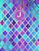 Seller image for Monogram Journal J - Personal, Dot Grid - Blue & Purple Moroccan Design: Initial Notebook, 8.5 x 11 (Monogrammed Journals For Women) [Soft Cover ] for sale by booksXpress
