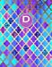 Seller image for Monogram Journal D - Personal, Dot Grid - Blue & Purple Moroccan Design: Initial Notebook, 8.5 x 11 (Monogrammed Journals For Women) [Soft Cover ] for sale by booksXpress