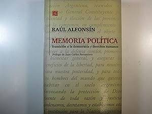 Seller image for MEMORIA POLTICA. TRANSICIN A LA DEMOCRACIA Y DERECHOS HUMANOS. for sale by Costa LLibreter