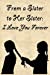 Seller image for Journal: From a Sister to Her Sister - I Love You Forever: Lined Journal to Write In, 125 Page Diary, 6 x 9 Pages, Blank Notebook [Soft Cover ] for sale by booksXpress