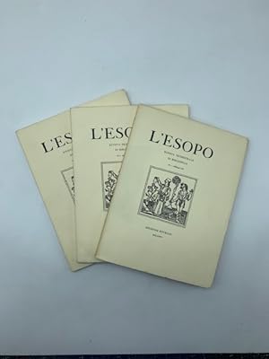L'esopo rivista trimestrale di bibliofilia. voll. 1 - 2 - 3 annata 1979