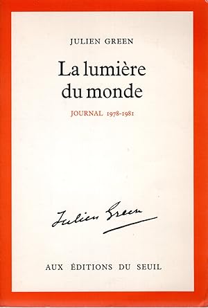 Immagine del venditore per La Lumire du monde. Journal (1978-1981) venduto da HOCHBERG THIERRY JULIEN