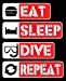 Image du vendeur pour Eat Sleep Dive Repeat: Scuba Diving Diver Composition Notebook Back to School 7.5 x 9.25 Inches 100 College Ruled Pages Journal Diary Gift [Soft Cover ] mis en vente par booksXpress