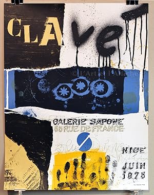 CLAVÉ Affiche d'exposition originale 1975. Lithographie