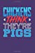 Image du vendeur pour Chickens Think They're Pigs: Dark Purple, Blue & Red Design, Blank College Ruled Line Paper Journal Notebook for Project Managers and Their Families. . Book: Journal Diary For Writing and Notes) [Soft Cover ] mis en vente par booksXpress