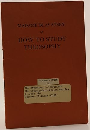 Seller image for How to Study Theosophy for sale by Better Read Than Dead
