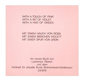 Poster: WITH A TOUCH OF PINK, WITH A BIT OF VIOLET, WITH A HINT OF GREEN/MIT EINEM HAUCH VON ROSA...