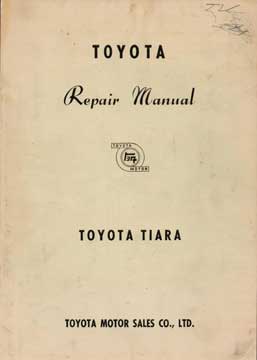 Seller image for Toyota Repair Manual Toyota Tiara for sale by Wittenborn Art Books