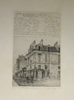 Demeures célebres dans le 9ème Arrondissement. First edition of the etching.