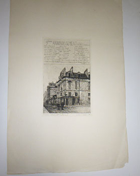 Image du vendeur pour Demeures clebres dans le 9me Arrondissement. First edition of the etching. mis en vente par Wittenborn Art Books