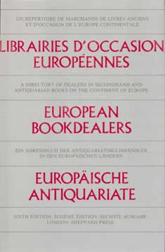Seller image for European Bookdealers for sale by Wittenborn Art Books