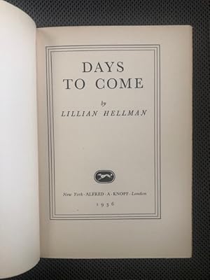 Seller image for Days to Come for sale by The Groaning Board