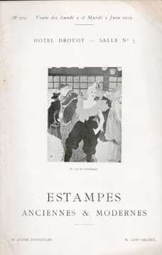 Image du vendeur pour Catalogue des Estampes Anciennes & Modernes mis en vente par Wittenborn Art Books