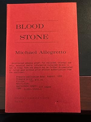 Blood Stone: A Jacob Lomax Mystery, ("Jacob Lomax" Series #2 of 5), Uncorrected Advance Proof, Ad...