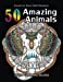 Seller image for 50 Amazing Animals Adult Coloring Books: Animals and Flowers for Stress Relief Relaxation [Soft Cover ] for sale by booksXpress