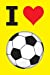 Imagen del vendedor de Blank Notebook - 100 Pages - I Love Football: Unruled; Unlined White Paper; 15.2 cm x 22.9 cm; 6" x 9"; 50 Sheets; Page Numbers; Table of Contents; Diary; Journal; Yellow; Soccer; Sports [Soft Cover ] a la venta por booksXpress