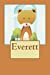 Imagen del vendedor de Everett: Personalized Name 100 Lined Journal Pages | Diary | 6"x 9" Large Composition Note Book Gloss Finish Paperback (Notebook lined pages with blank Date and Page number) [Soft Cover ] a la venta por booksXpress