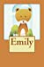 Imagen del vendedor de Emily: Bear Personalized Name 100 Lined Journal Pages | Diary | 6"x 9" Large Composition Note Book Gloss Finish Paperback (Notebook lined pages with blank Date and Page number) [Soft Cover ] a la venta por booksXpress