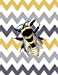Image du vendeur pour ZigZag Bee Composition Notebook: College Ruled (7.44 X 9.69) Vintage Bumblebee Geometric Gold Grey White Pattern [Soft Cover ] mis en vente par booksXpress