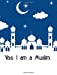 Bild des Verkufers fr Yes I am a Muslim: Blank 8.5 x 11 inches college wide rule lined paper for taking notes Islamic Muslim theme [Soft Cover ] zum Verkauf von booksXpress