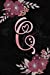 Image du vendeur pour C: Initial C Monogram Journal Notebook for Women, Girls, Artistic Rose Gold Letter, Pink Floral Flowers, Black Marble Background, 108-page College Ruled Blank Lined [Soft Cover ] mis en vente par booksXpress