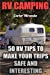 Imagen del vendedor de RV Camping: 50 RV Tips To Make Your Trips Safe And Interesting [Soft Cover ] a la venta por booksXpress