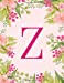 Seller image for Z: Monogram Initial Z Notebook ~ Pink Floral Hawaiian Haze ~ Composition Notebook - Wide Ruled, 8.5 x 11, 110 pages: Journal, diary, for Women, Girls, Teens and School [Soft Cover ] for sale by booksXpress