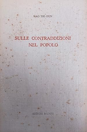 Image du vendeur pour SULLE CONTRADDIZIONI NEL POPOLO mis en vente par libreria minerva