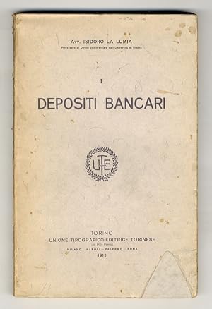 Image du vendeur pour I depositi bancari. mis en vente par Libreria Oreste Gozzini snc