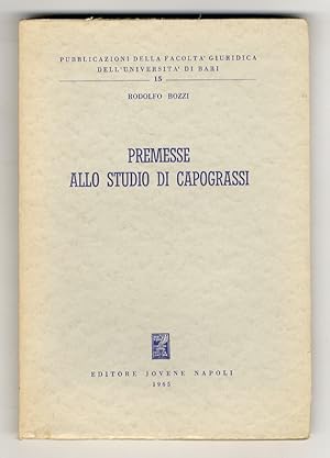 Premesse allo studio di Capograssi.