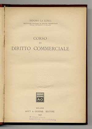 Seller image for Corso di diritto commerciale. for sale by Libreria Oreste Gozzini snc