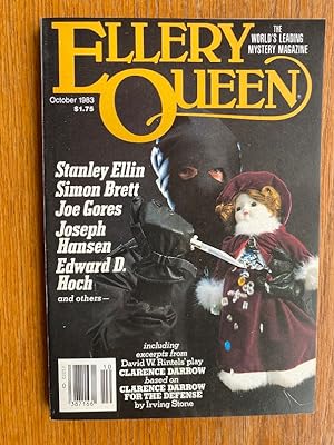 Image du vendeur pour Ellery Queen Mystery Magazine October 1983 mis en vente par Scene of the Crime, ABAC, IOBA