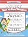 Imagen del vendedor de Jayson Letter Tracing for Kids Trace my Name Workbook: Tracing Books for Kids ages 3 - 5 Pre-K & Kindergarten Practice Workbook [Soft Cover ] a la venta por booksXpress