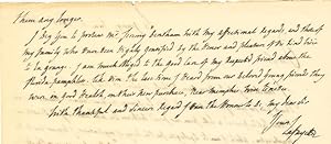 LENGTHY LAFAYETTE LETTER IN ENGLISH TO JOHN NEAL, THE AMERICAN WRITER WHO ADVOCATED FOR WOMAN'S R...