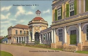 Bild des Verkufers fr Ansichtskarte / Postkarte Spanish Town Jamaika, Government Buildings zum Verkauf von akpool GmbH