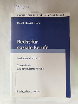 Immagine del venditore per Recht fr soziale Berufe - Basiswissen kompakt : venduto da Versand-Antiquariat Konrad von Agris e.K.