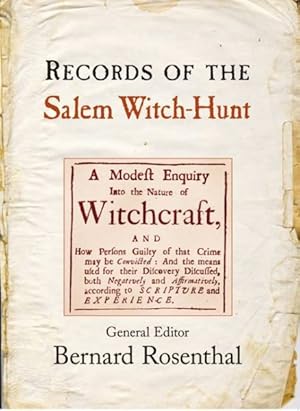 Seller image for Records of the Salem Witch-Hunt for sale by GreatBookPrices