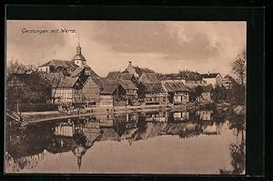 Bild des Verkufers fr Ansichtskarte Gerstungen, Ortsansicht mit Werra zum Verkauf von Bartko-Reher