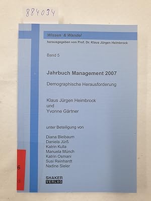 Immagine del venditore per Jahrbuch Management 2007 : venduto da Versand-Antiquariat Konrad von Agris e.K.