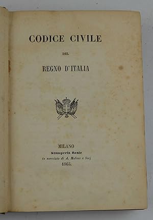 Codice civile del Regno d'Italia.