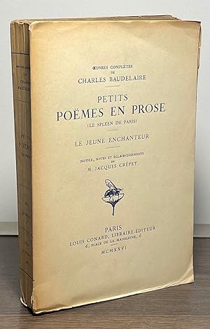 Bild des Verkufers fr Petits Poems en Prose (Le Spleen De Paris) zum Verkauf von San Francisco Book Company