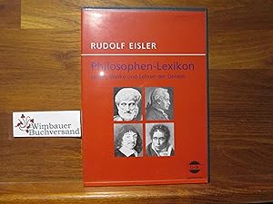 Imagen del vendedor de Philosophenlexikon : Leben, Werke und Lehren der Denker. Rudolf Eisler / DB Spektrum ; 3 a la venta por Antiquariat im Kaiserviertel | Wimbauer Buchversand