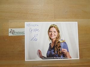 Original Autogramm Lea Kopp Rheinhessische Weinkönigin 2017 2018 /// Autogramm Autograph signiert...