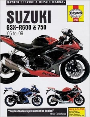 Seller image for Suzuki GSX-R600 and 750 Service and Repair Manual: 2006 to 2009 (Haynes Service and Repair Manuals): 2006 to 2008 for sale by WeBuyBooks